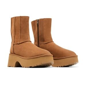 UGG Womens Classic Twin Seam Heights Chestnut Platform Boots 1158313 Size 12 New